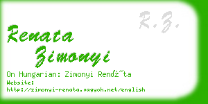 renata zimonyi business card